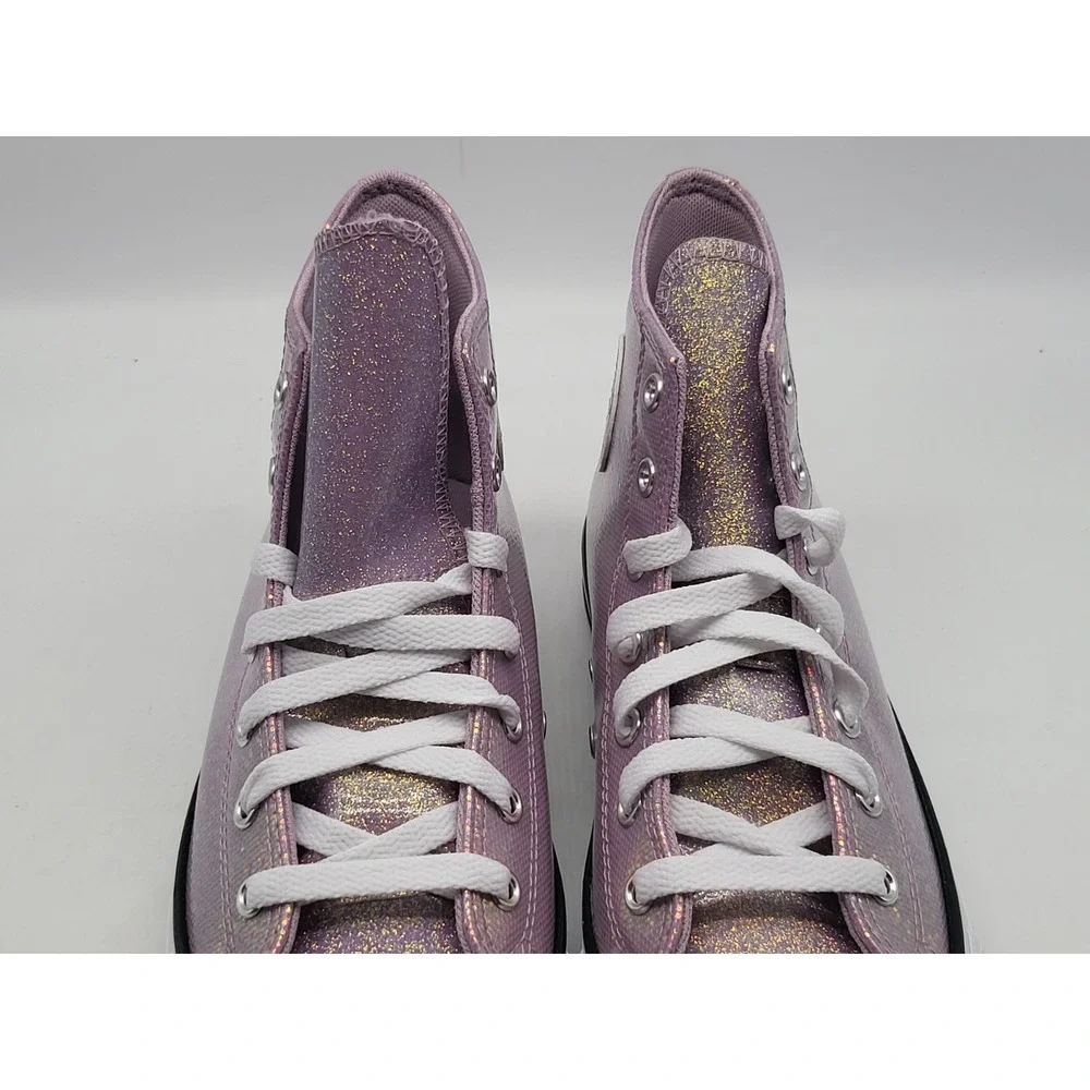 Converse Chuck Taylor All Star Hi‎ Disco Glitter Kids Size 7 Pink Shoes Sneakers